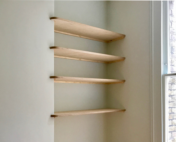 Birch-faced ply shelves with quarter rounded return thumbnail